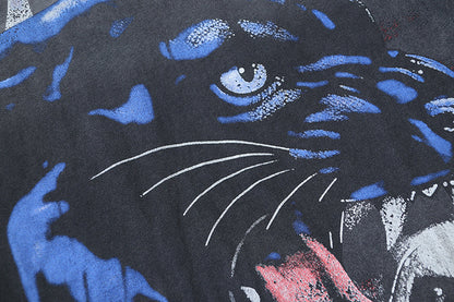 Letter Cheetah Pattern T-shirt