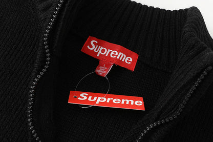 Supreme Script Stripe Half Zip Sweater