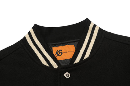 Godspeed Mens F.T.D Wool Varsity Jacket Black/blue