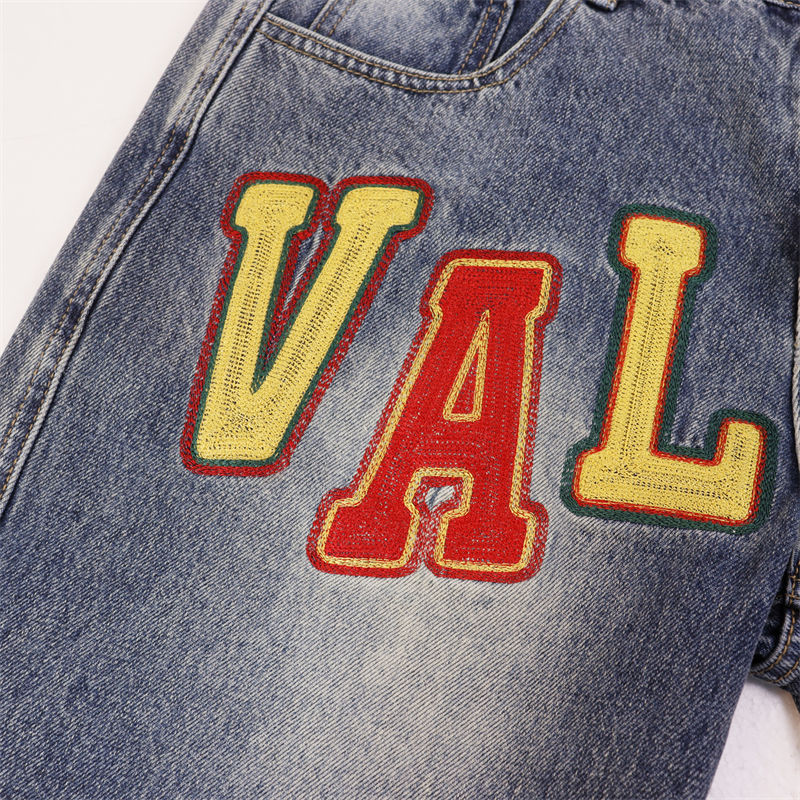 Letter Patterns Denim Shorts #8680