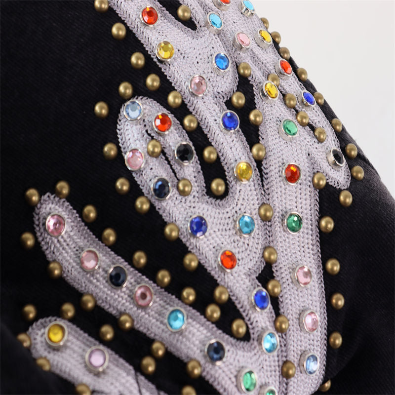VALLEY Embroidered Rhinestone Jeans #8253