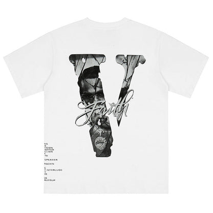 Pop Smoke x Vlone Faith King of New York White T-Shirt