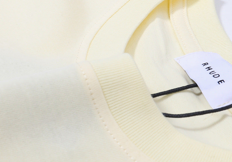 RHUDE micro-label wheat ear letter printing t-shirt RHUDE