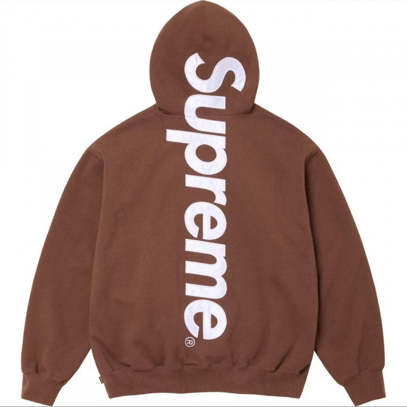 FW23 WEEK8 SATIN APPLIQUE HOODIE