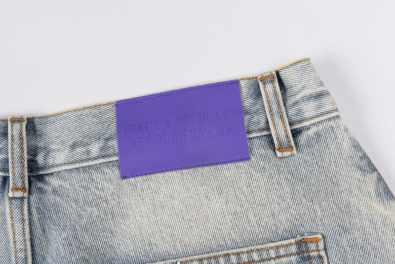 Cough Syrup Denim Shorts