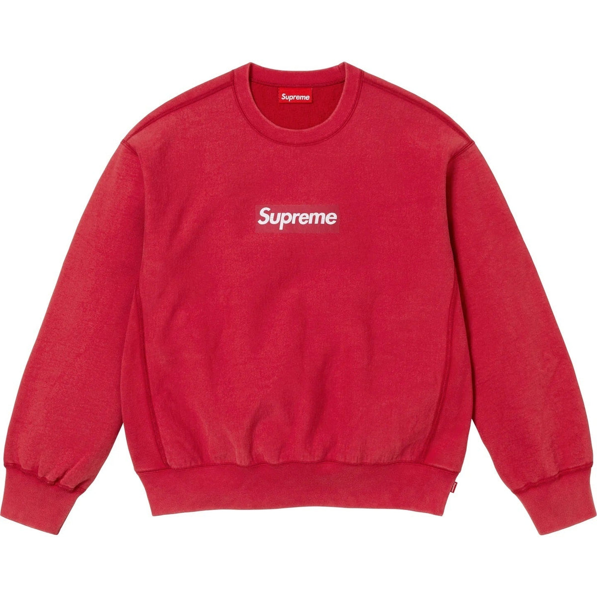 Supreme 25SS Washed Box Logo Crewneck Sweatshirts