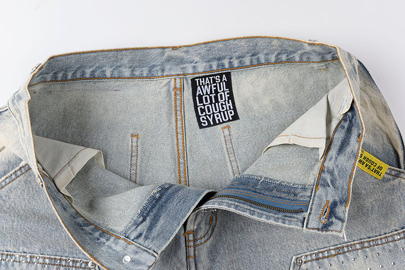 Cough Syrup Denim Shorts