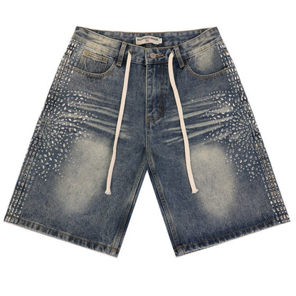 VALLEY Rhinestone Denim Shorts #8692
