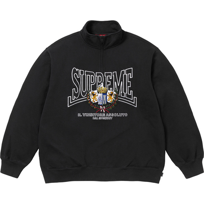 Supreme Crest Applique Half Zip Sweatshirts
